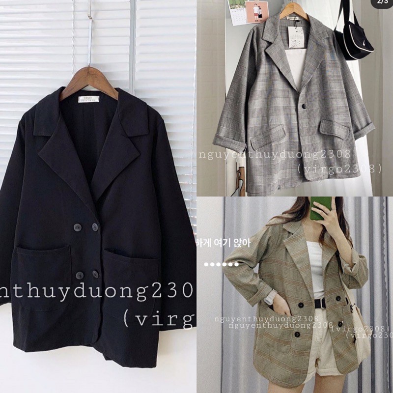 [Ảnh thật/VideoÁo Blazer Ulzzang 1 lớp nhiều màu